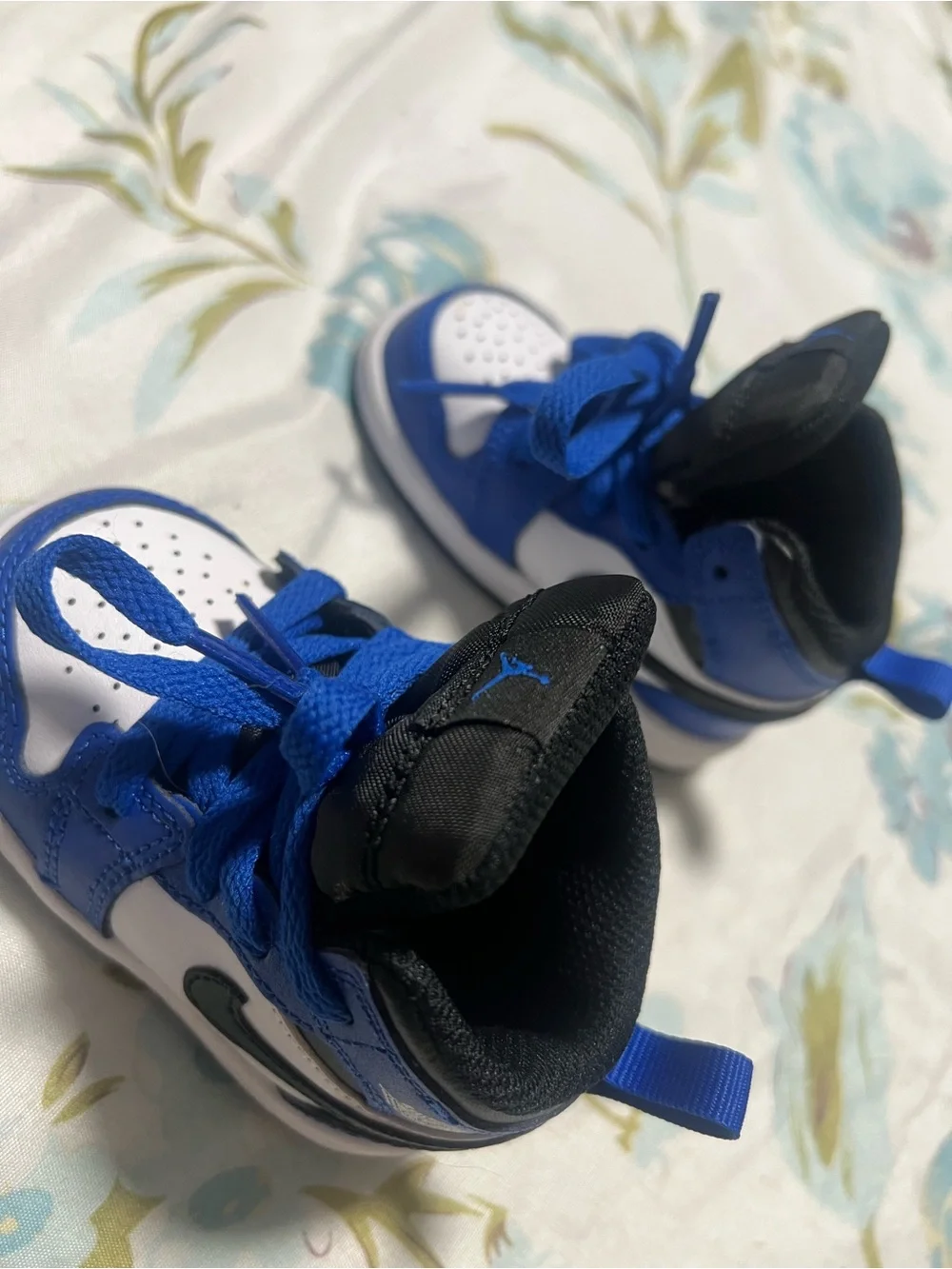 Kids Blue and Black High-Top Sneakers for Active Play